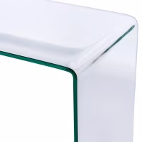 Table console Ice Console : verre trempé transparent de 12 mm