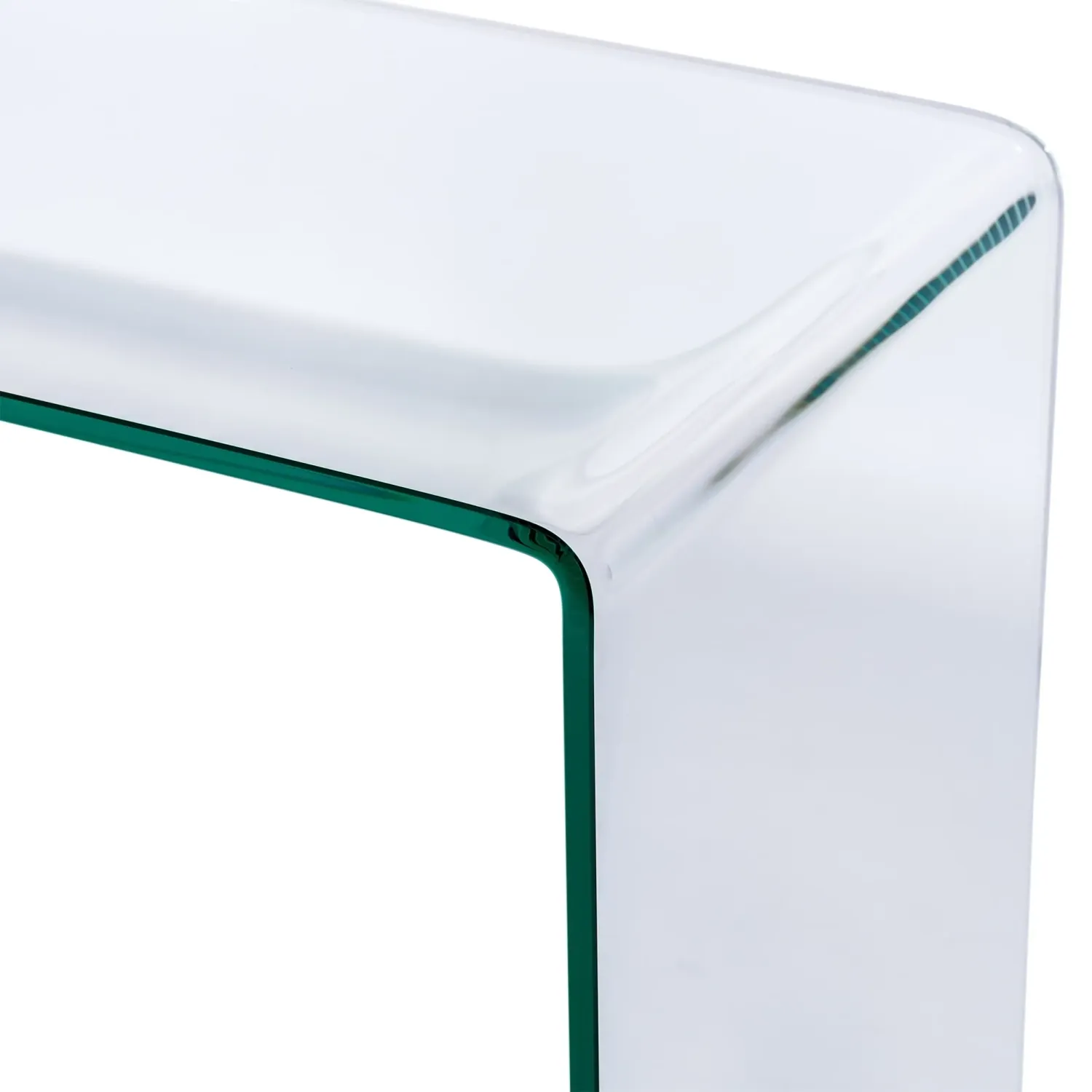 Table console Ice Console : verre trempé transparent de 12 mm