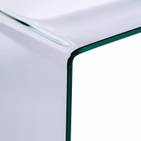 Table console Ice Console : verre trempé transparent de 12 mm