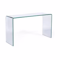 Table console Ice Console : verre trempé transparent de 12 mm