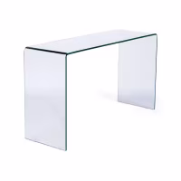 Mesa de consola Ice Console: vidro temperado transparente de 12 mm