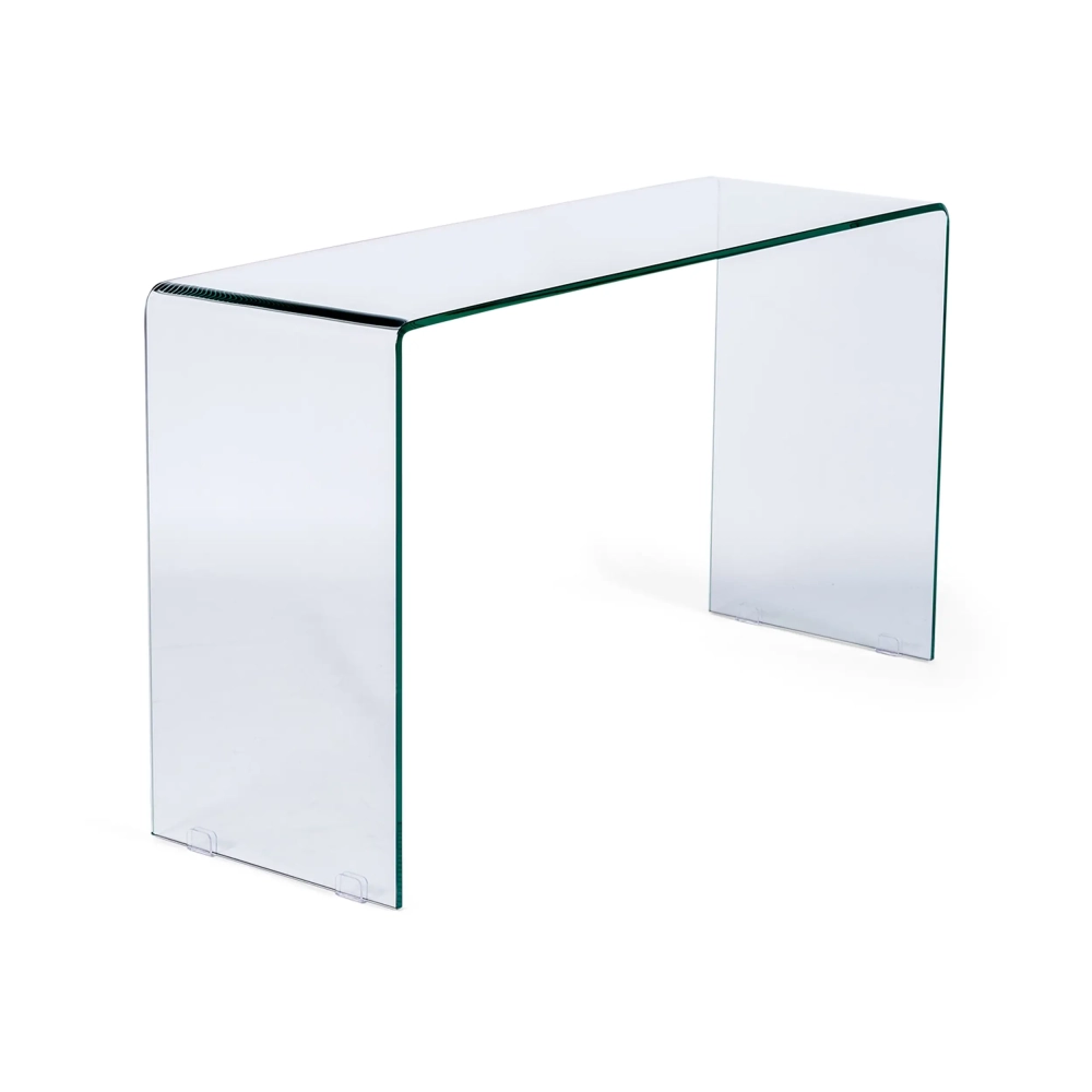 Table console Ice Console : verre trempé transparent de 12 mm