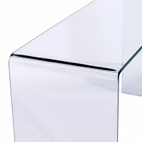 Table console Ice Console : verre trempé transparent de 12 mm