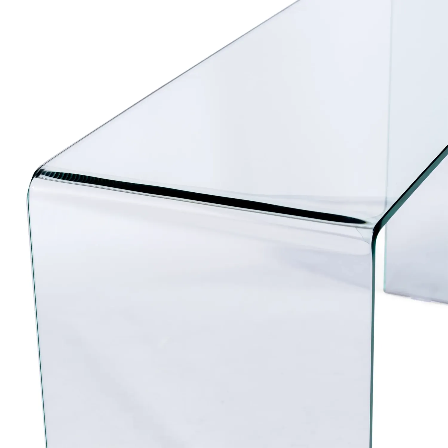 Table console Ice Console : verre trempé transparent de 12 mm