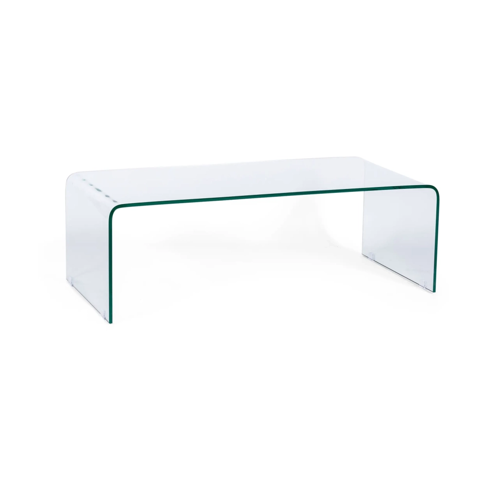 Table basse Coffee Ice : verre trempé transparent de 12 mm