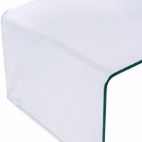 Table basse Coffee Ice : verre trempé transparent de 12 mm