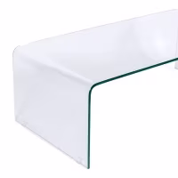Table basse Coffee Ice : verre trempé transparent de 12 mm