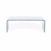 Table basse Coffee Ice : verre trempé transparent de 12 mm