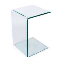 Mesa Ice Side | Mesa auxiliar y de centro en cristal templado