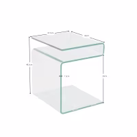 Winter Side Table : Side table and coffee table in tempered glass