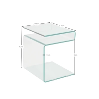 Winter Side Table | Odkládací a konferenční stolek z tvrzeného skla