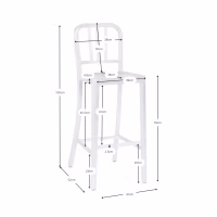 Réplique du tabouret de l'armée de terre en aluminium - design industriel iconique