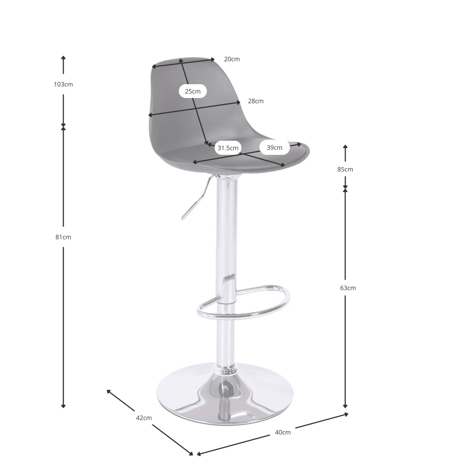Tabouret kansas réglables | Design moderne et ergonomique