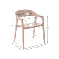Chaise nordique en chêne avec accoudoirs Soho | Scandinavian Minimalist Design