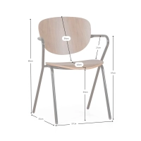Průmyslová židle Alpha z ořechového dřeva - Dřevěné židle - - Židle - Průmyslové - Židle Mobelarium