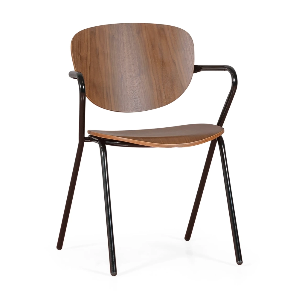 Chaise industrielle Alpha en bois de noyer - Chaises en bois - - Chaises - Industrielles - Chaises Meubles Concept