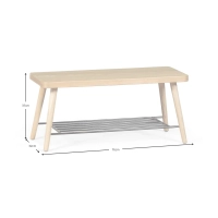 Bristol Beech Wooden Bench Scandinavian - Mueble Design