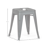 Taburete industrial Bistro 45CM Mate - Sillas y taburetes industriales