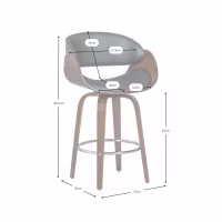 Tabouret Burrow 66 cm - Tabouret élégant et confortable scandinave en similicuir Meubles Concept