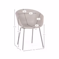 Denver Leatherette Upholstered Chair - Design industriel et confort