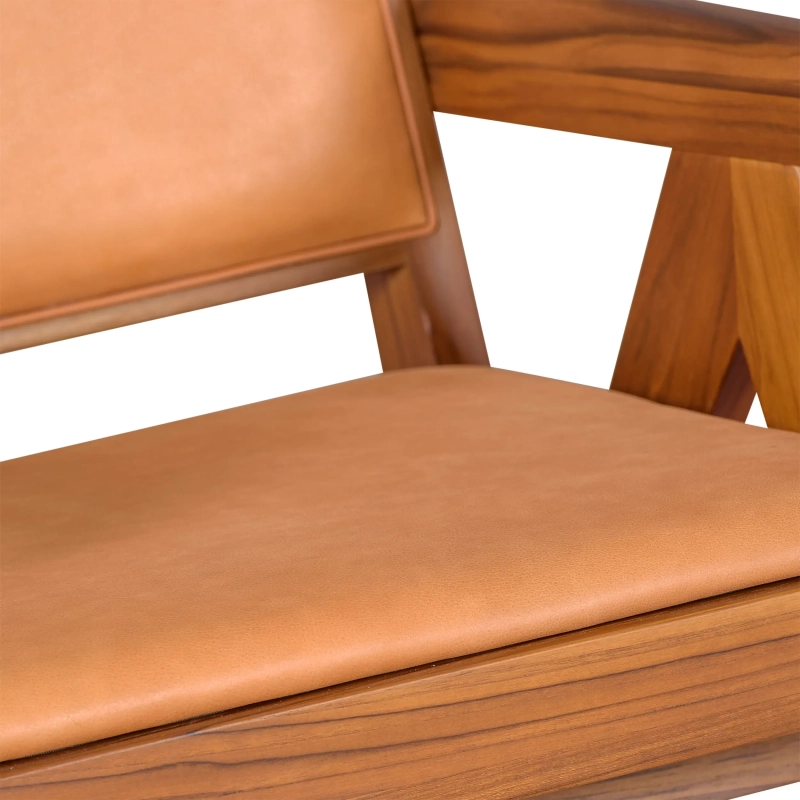Lounge křeslo Compass - Retro-vintage v italské kůži - - Mobelarium