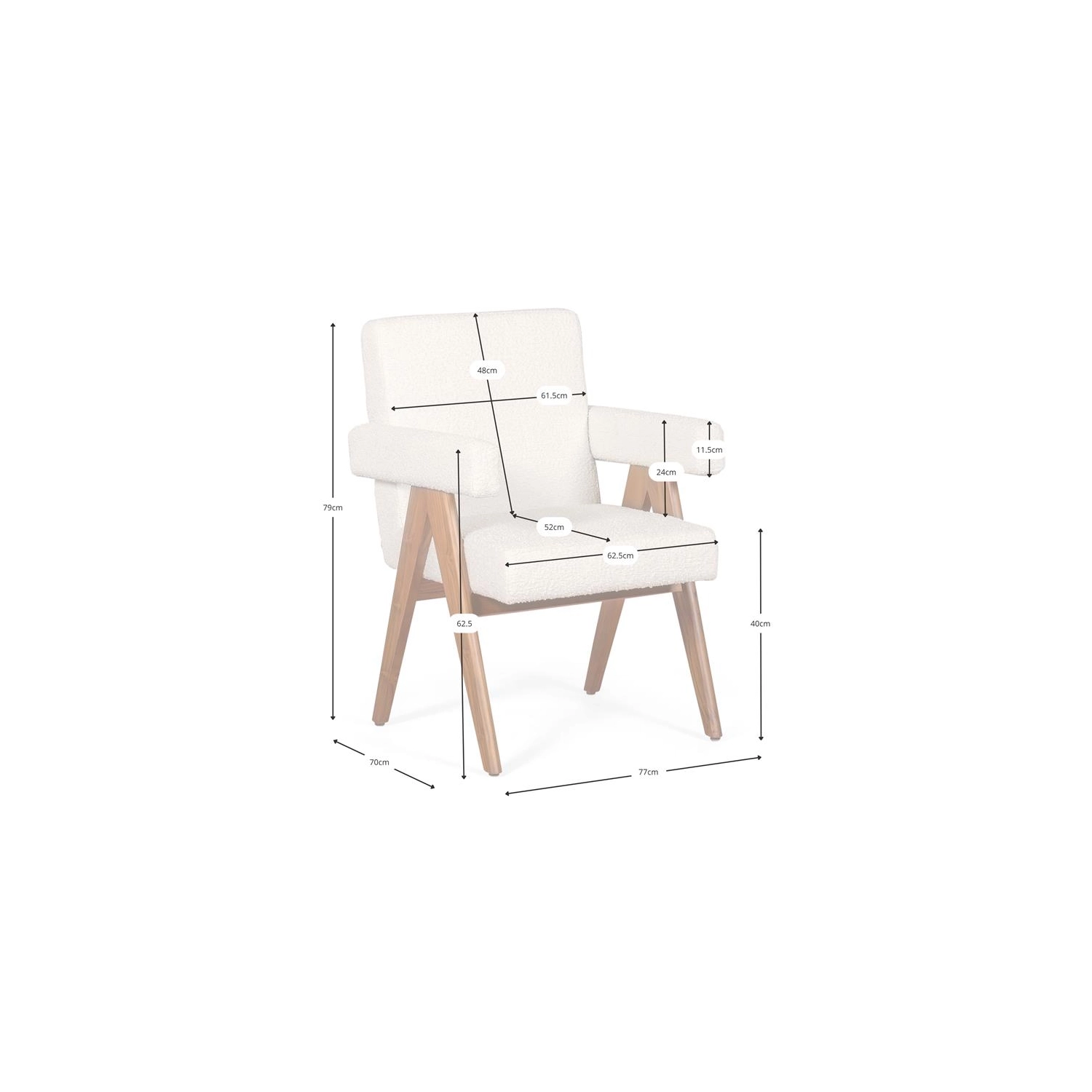 Stoel Compass - Vintage Retro Ontwerp in Teakhout - Stoel - Vintage Retro Ontwerp in Teakhout - Stoel - Vintage Retro Ontwerp in