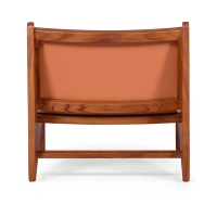 Lounge-Sessel Compass gepolstert in Holz und Leder - Mobelarium