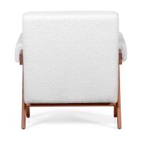 Fauteuil lounge Confort Compass en bois et boucle - Meubles Concept