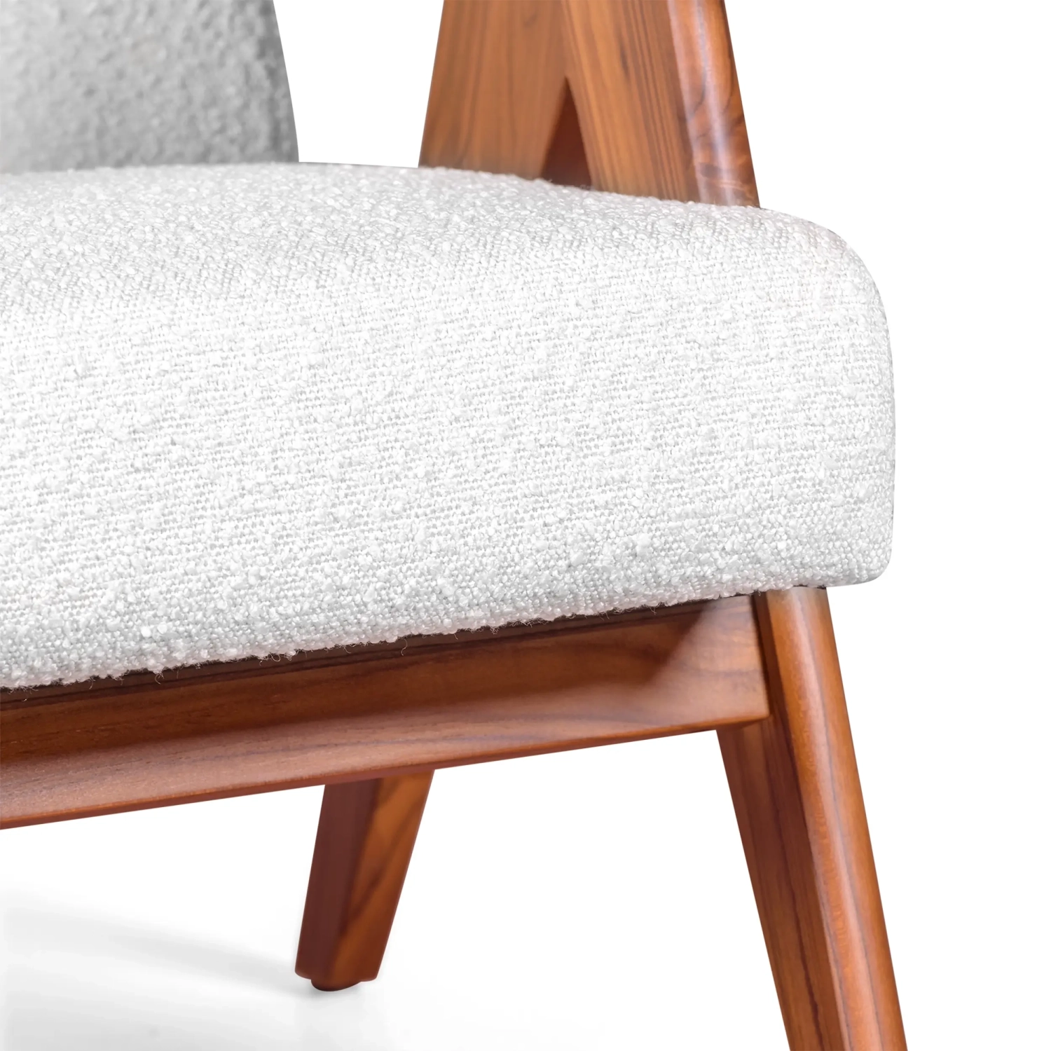 Fauteuil lounge Confort Compass en bois et boucle - Meubles Concept