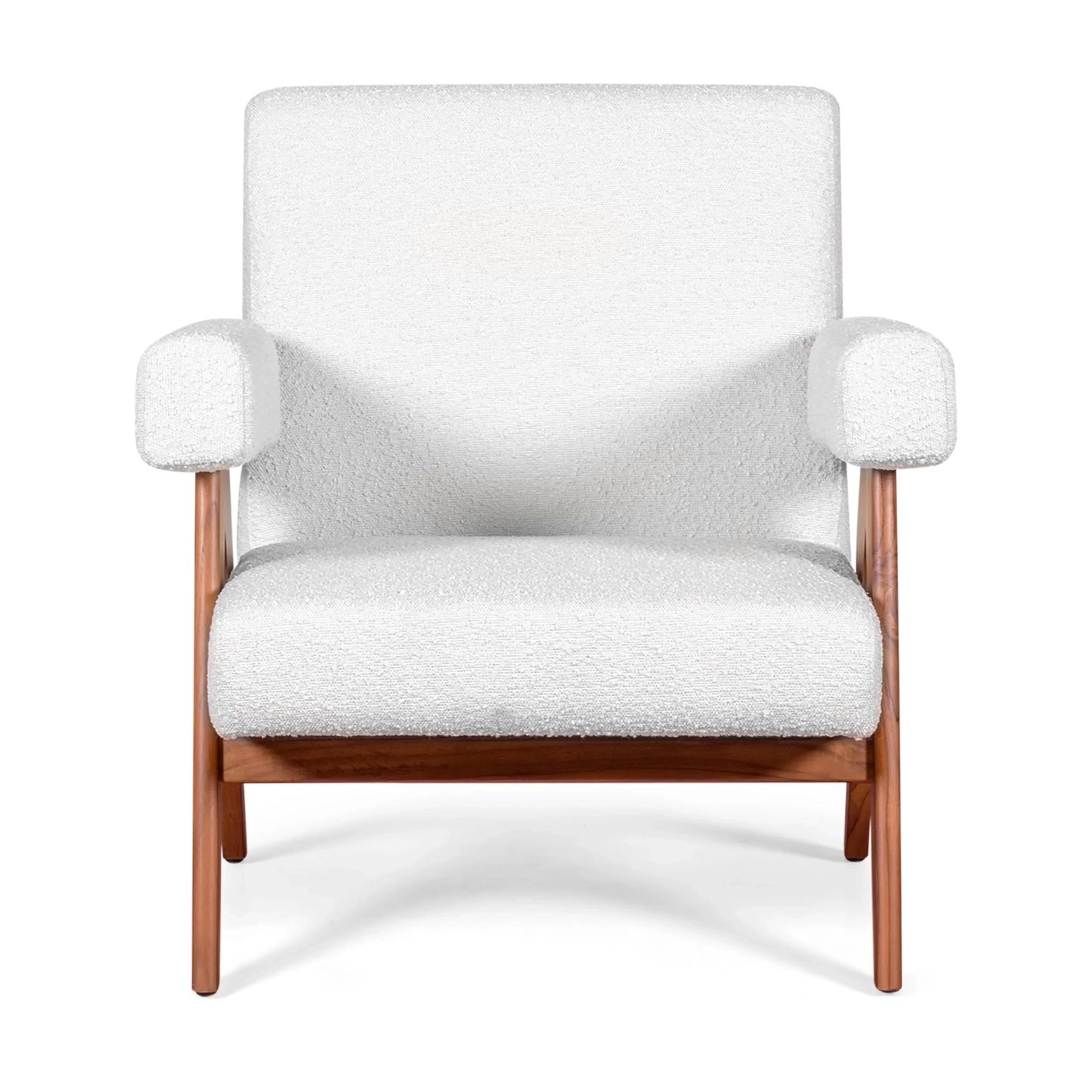 Fauteuil lounge Confort Compass en bois et boucle - Meubles Concept