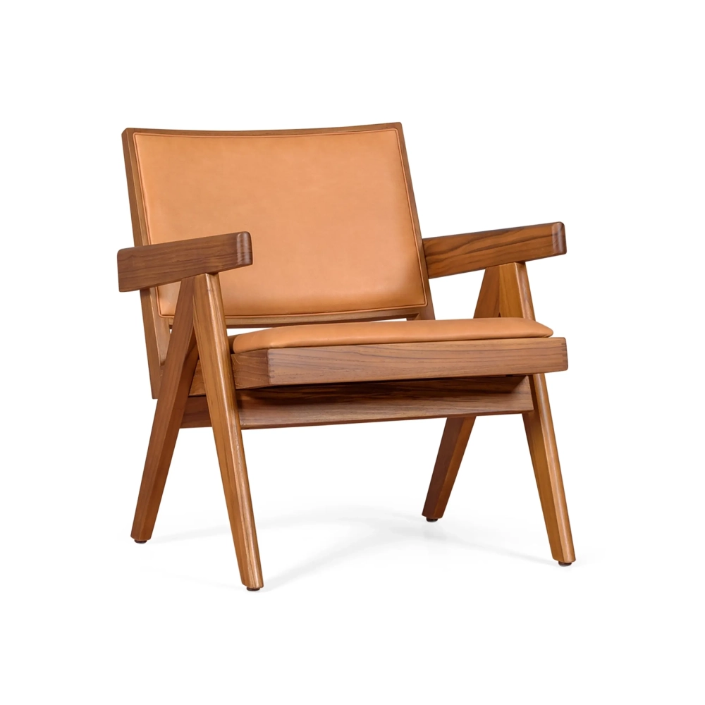 Fauteuil lounge Compass - Rétro-vintage en cuir italien - - - Meubles Concept