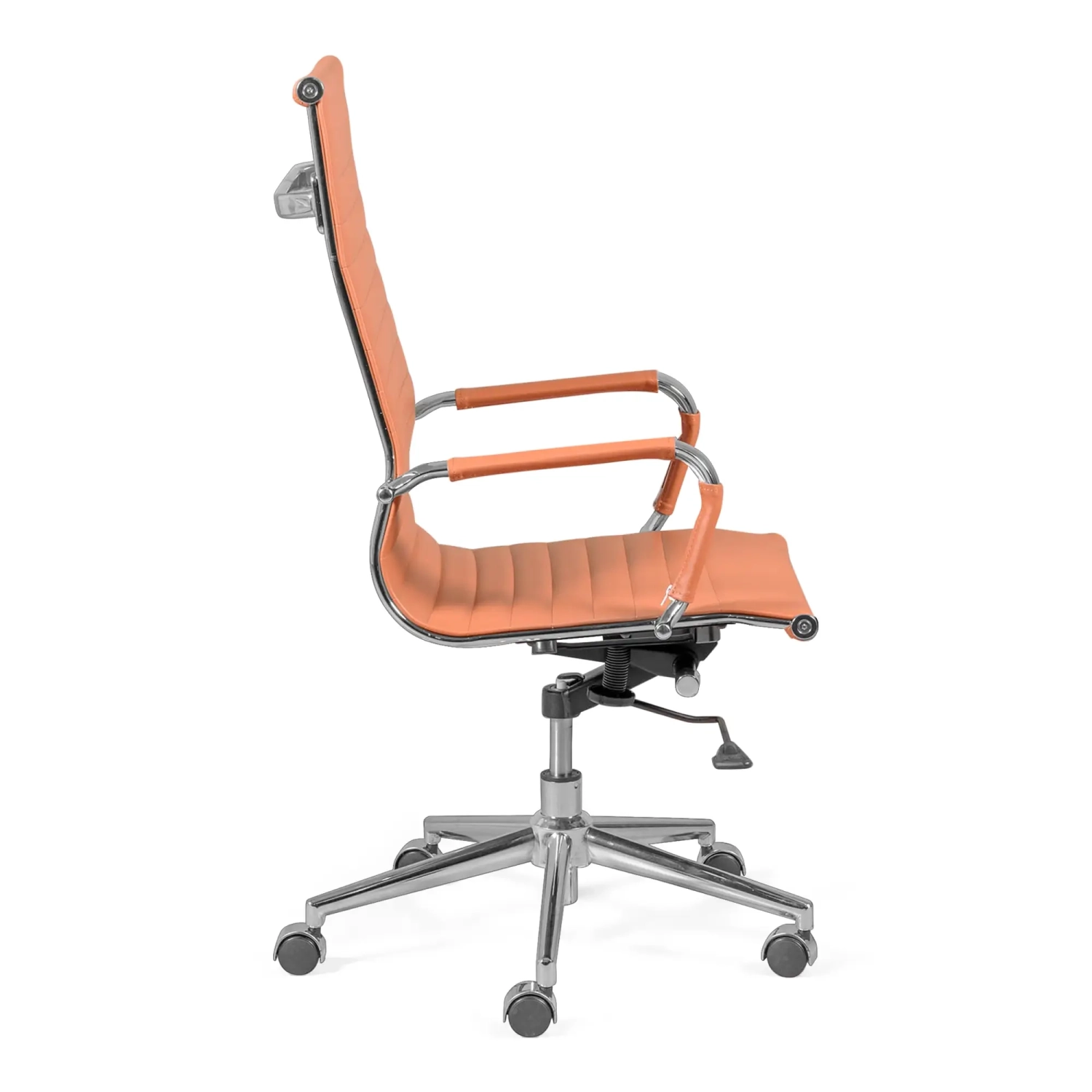 Cadeira de escritório de trabalho com encosto alto | Ergonomia e design moderno em imitação de pele