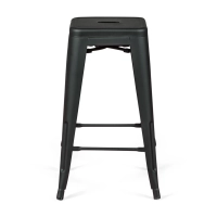 Stołek przemysłowy Bistro 66 cm | Stalowy, błyszczący lub matowy, do układania w stosy