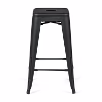 Taburete industrial Bistro 66 cm | Acero apilable brillante o mate