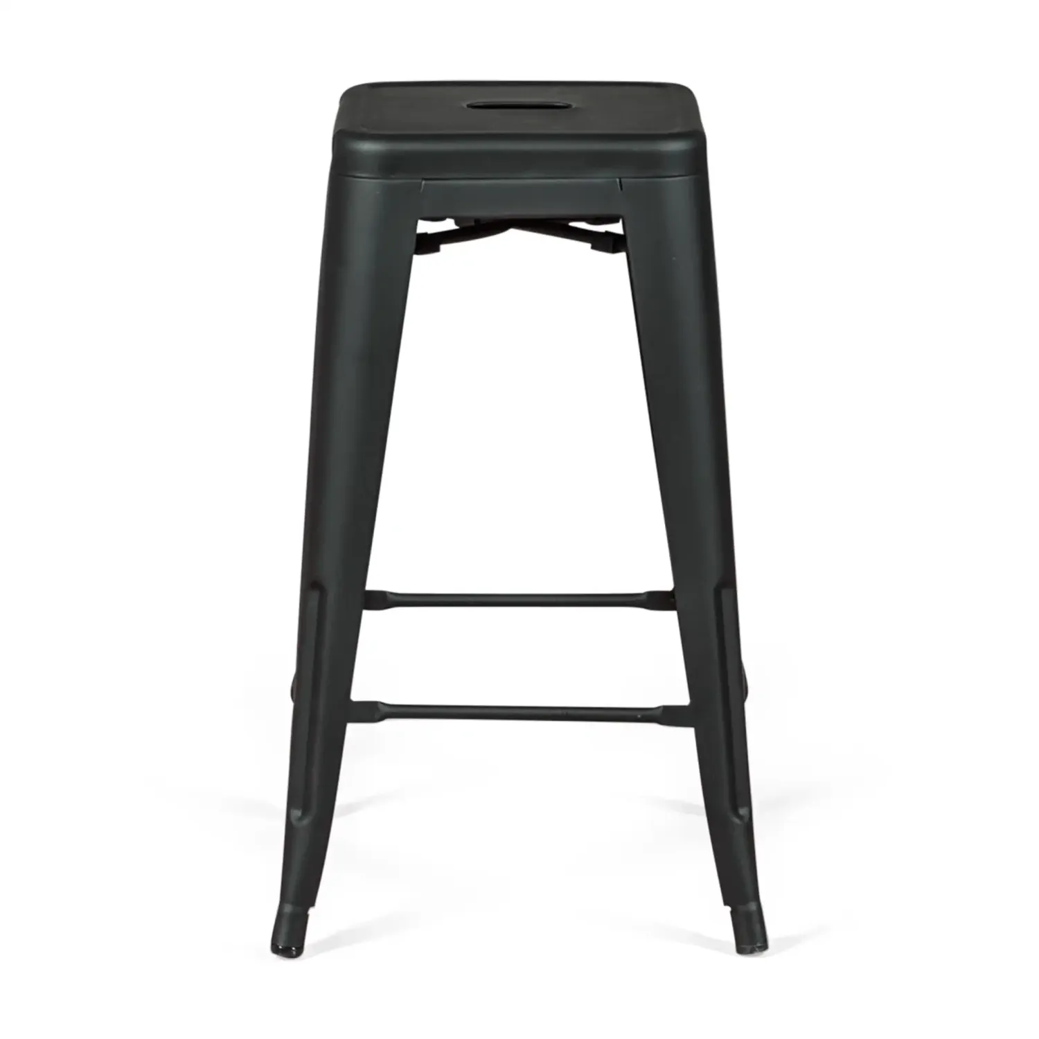 Taburete industrial Bistro 66 cm | Acero apilable brillante o mate