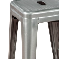 Barstoel industrieel Bistro 66 cm | staal stapelbaar glanzend of mat