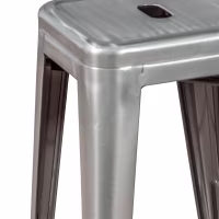 Tabouret industriel Bistro 66 cm | Acier empilable brillant ou mat