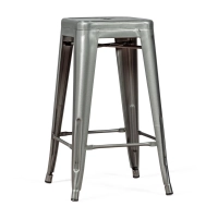 Barstol industriell Bistro 66 cm | Stål stapelbar blank eller matt