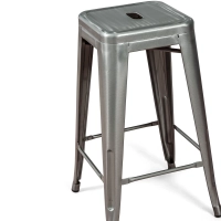 Taburete industrial Bistro 66 cm | Acero apilable brillante o mate