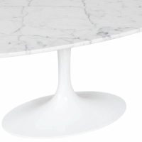 Oval Table Tulip 199 cm Carrara Marble | Saarinen Design for Luxury Dining Rooms