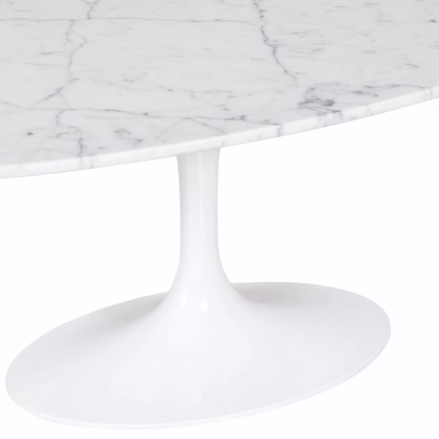 Table ovale Tulip 199 cm Marbre Carrara | Saarinen Design pour salles à manger de luxe