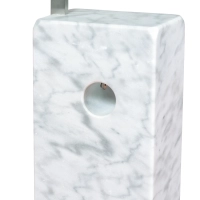 Żyrandol Manhattan ze stali i marmuru Carrara | Nowoczesne oświetlenie designerskie