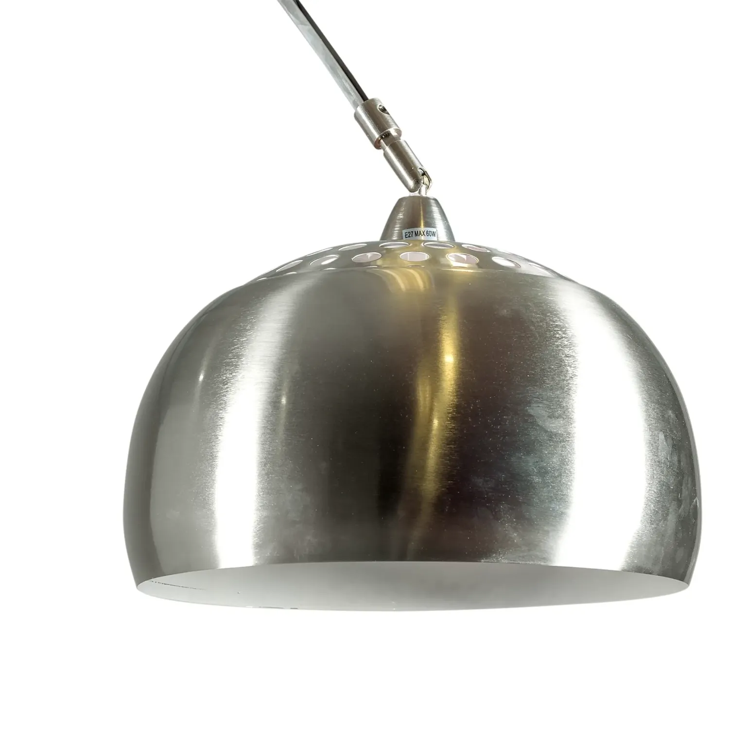 Lustre Manhattan en acier et marbre de Carrare | Luminaire design moderne