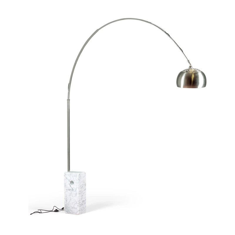 Manhattan chandelier in steel and Carrara marble | Modern design lighting