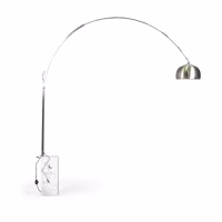 Lustre Manhattan en acier et marbre de Carrare | Luminaire design moderne