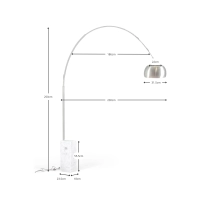 Manhattan kroonluchter in staal en Carrara marmer | Moderne designverlichting