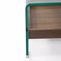 Table basse Pot : Verre trempé avec tiroir en bois