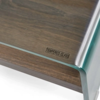 Salontafel Pot : Gehard glas met houten lade