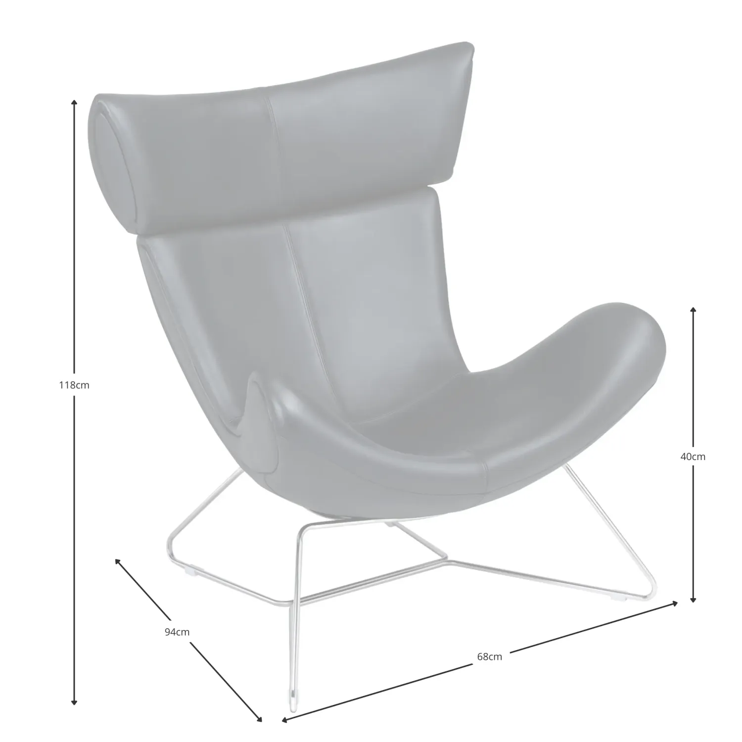 Emola Chair in Italian Leather : Fauteuil moderne au design haut de gamme