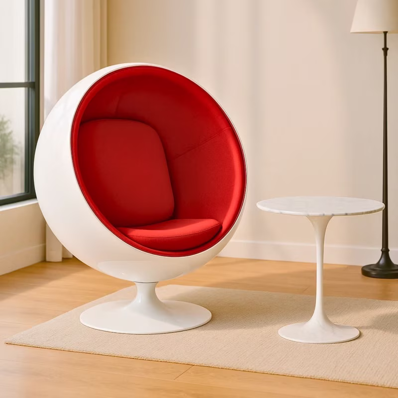 Inspiration Table d'appoint Tulip Table d'appoint en marbre de Carrare Ø50 cm Meubles Concept